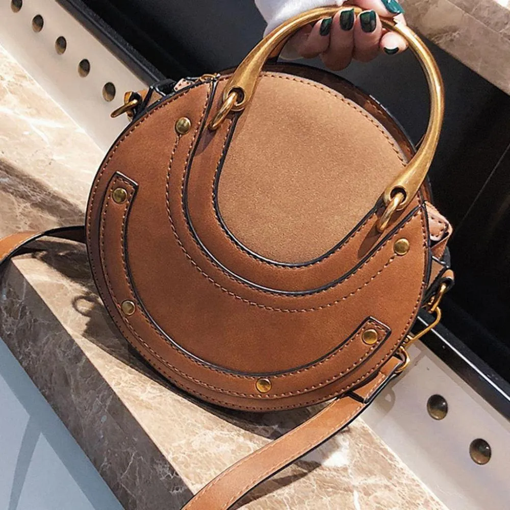 Retro Vintage Style Round Classic Shoulder Bag