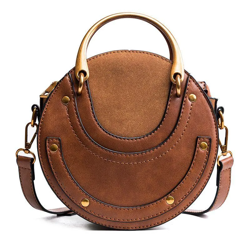 Retro Vintage Style Round Classic Shoulder Bag