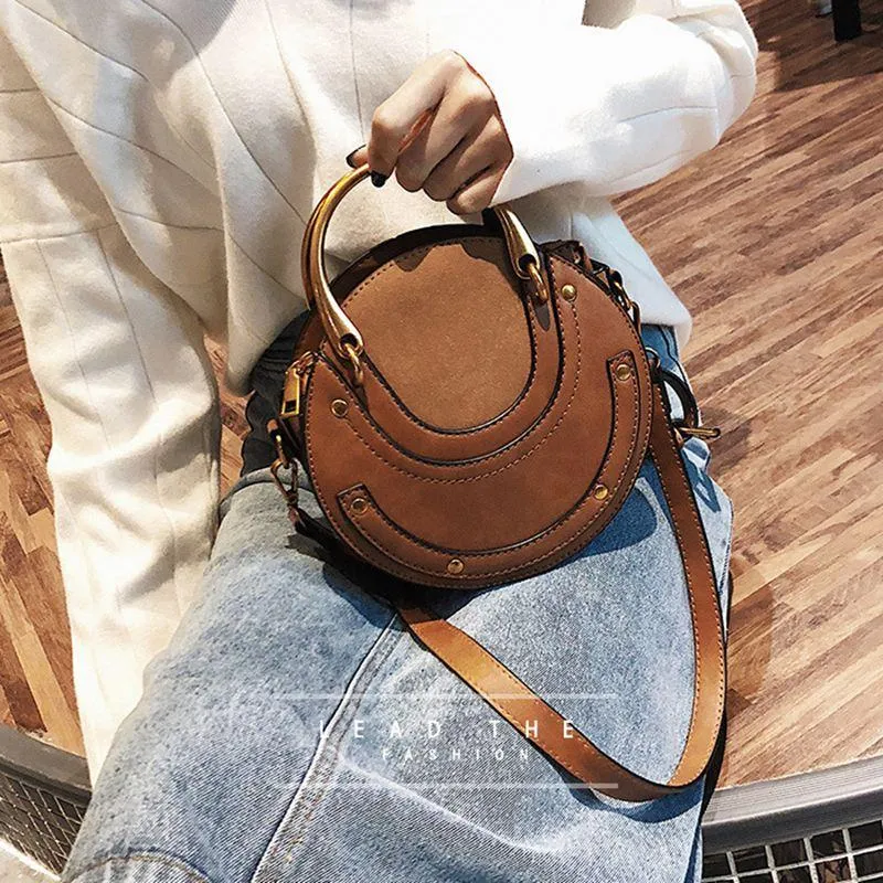 Retro Vintage Style Round Classic Shoulder Bag