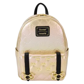 Sanrio Hello Kitty 50th Anniversary Metallic Gold Mini Backpack by Loungefly