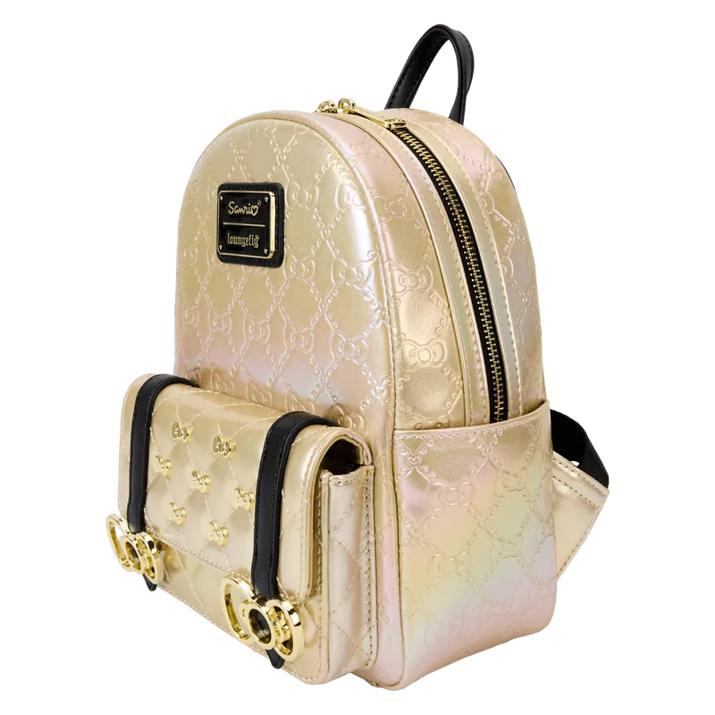 Sanrio Hello Kitty 50th Anniversary Metallic Gold Mini Backpack by Loungefly