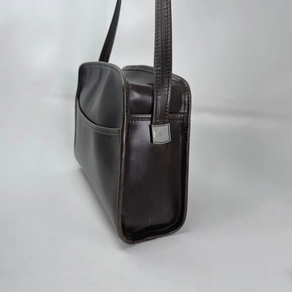 SECOND, Retro Crossbody, prototype Napa Latigo in Lead