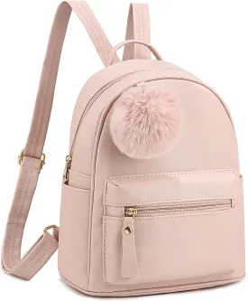 Small Backpack Purses for Women Mini Backpacks for Girls Kids PU Leather School Bookbags with Panda Coin Purse Set