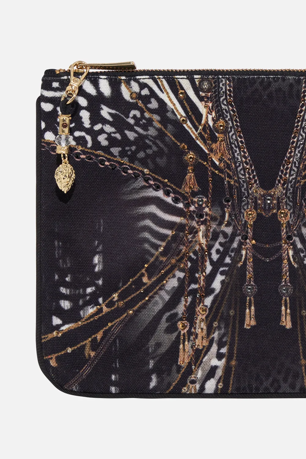 SMALL CANVAS CLUTCH UNTAMED ROYALTY