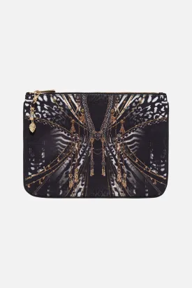 SMALL CANVAS CLUTCH UNTAMED ROYALTY