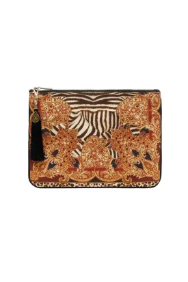 SMALL CANVAS CLUTCH WILD FIRE
