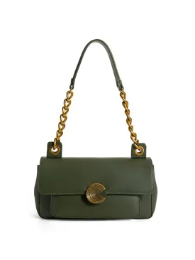 Smting | Medium Flap Bag with Vinyl Record Inspired Snap