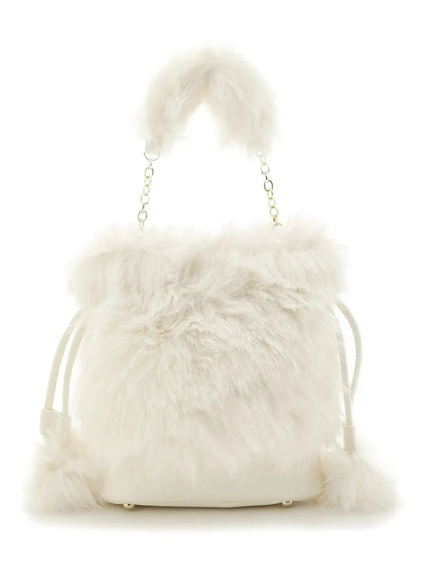 SNaMON Fluffy Faux Fur Shoulder Bag