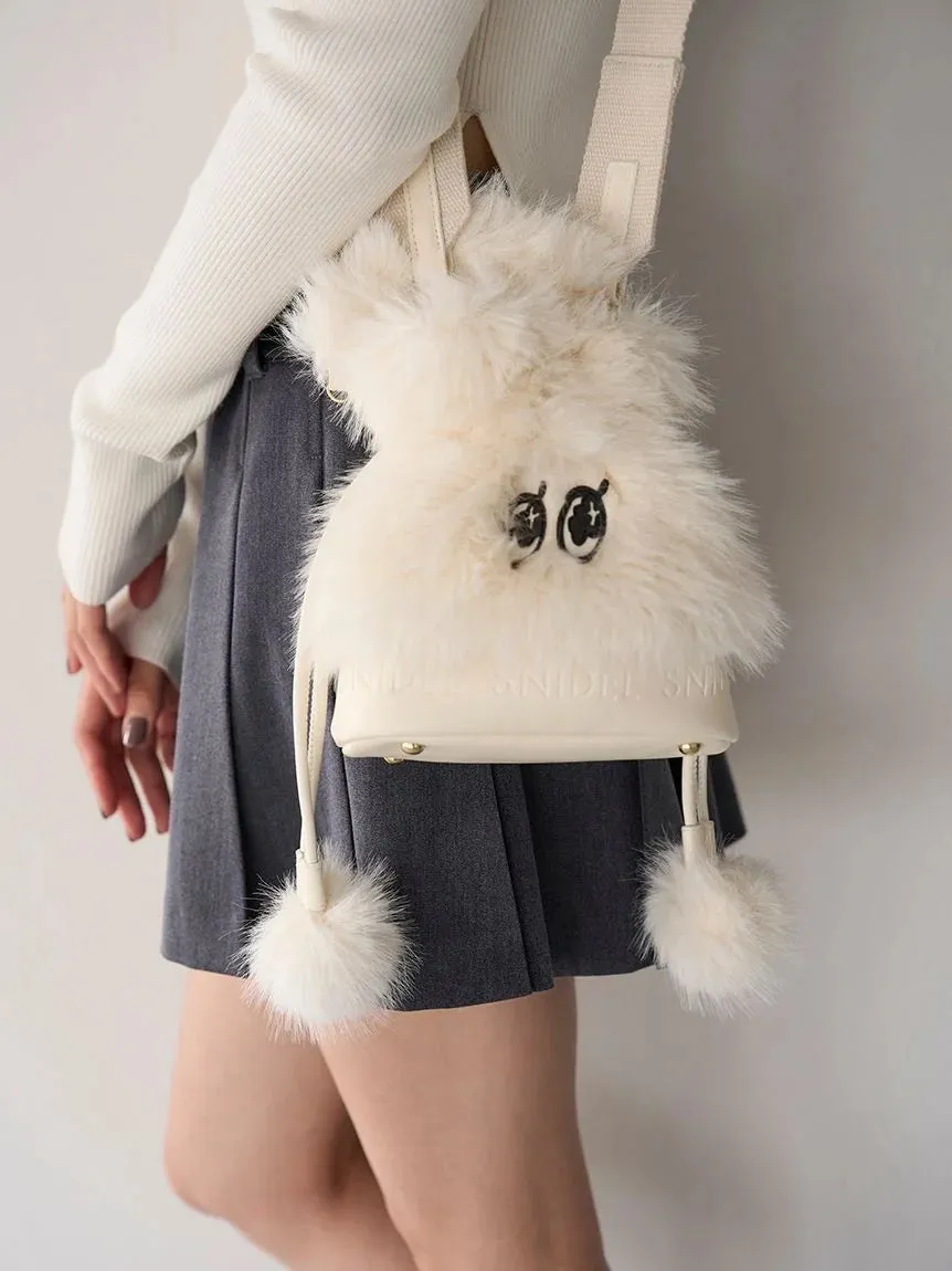 SNaMON Fluffy Faux Fur Shoulder Bag