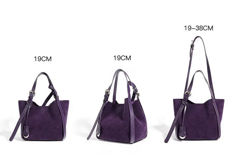 Suede Basket Bag - Coffee
