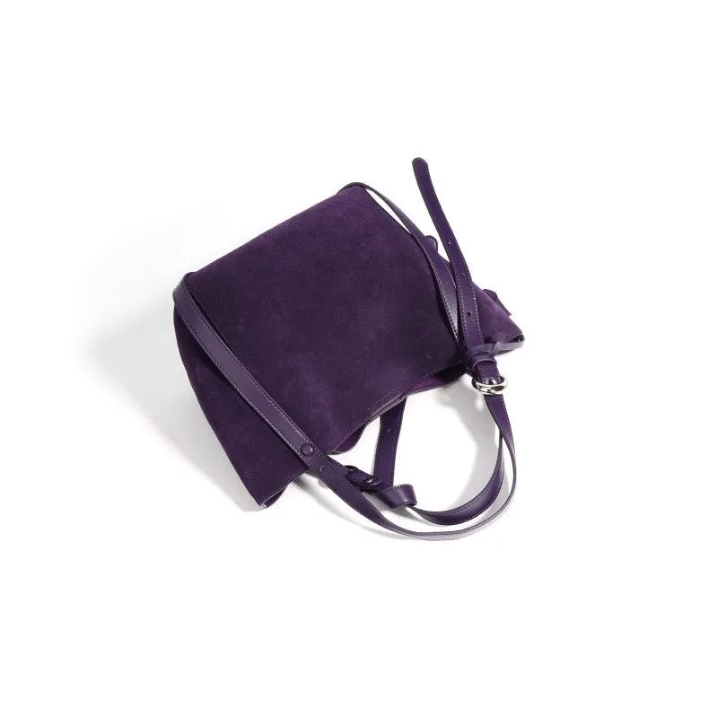 Suede Basket Bag - Coffee