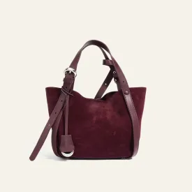 Suede Basket Bag - Coffee
