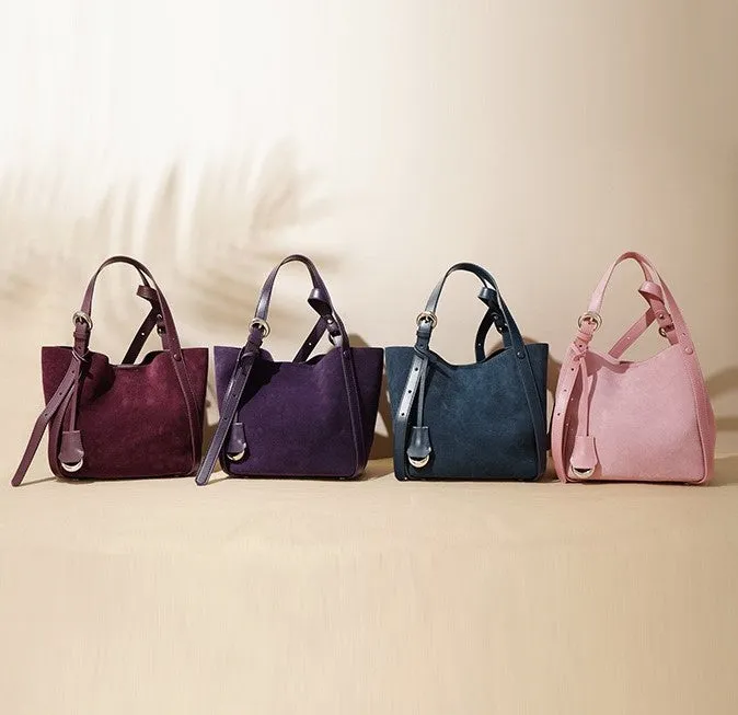 Suede Basket Bag - Coffee