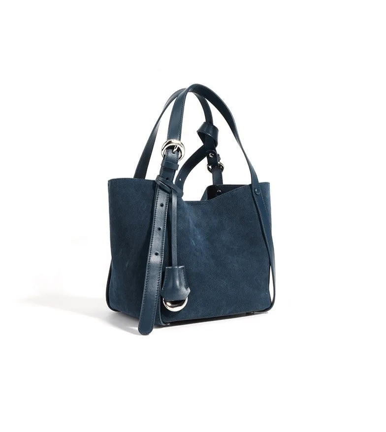Suede Basket Bag - Coffee