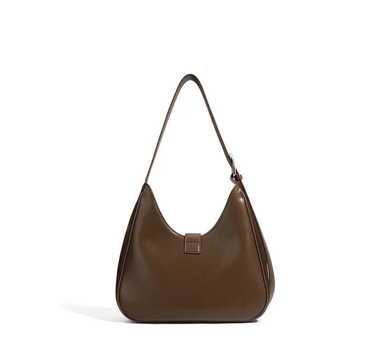 Suede Shoulder Bag - Chocolate