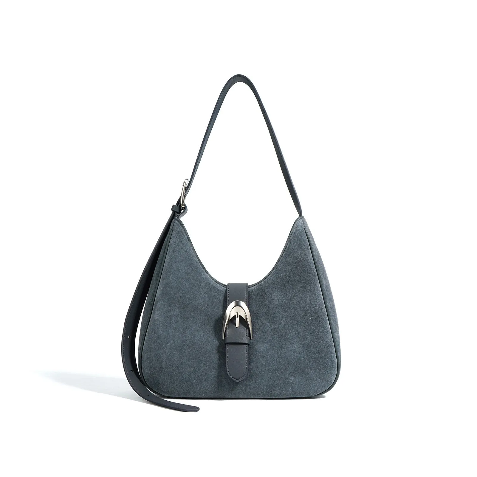 Suede Shoulder Bag - Chocolate