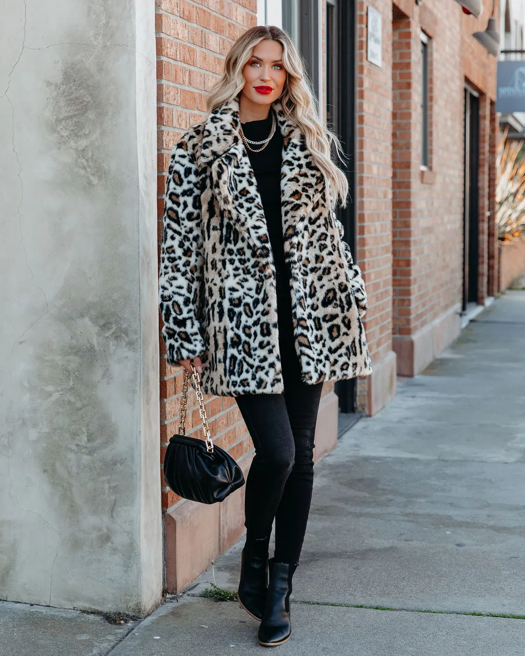 TastyHottie - Ladies Night Pocketed Faux Fur Coat