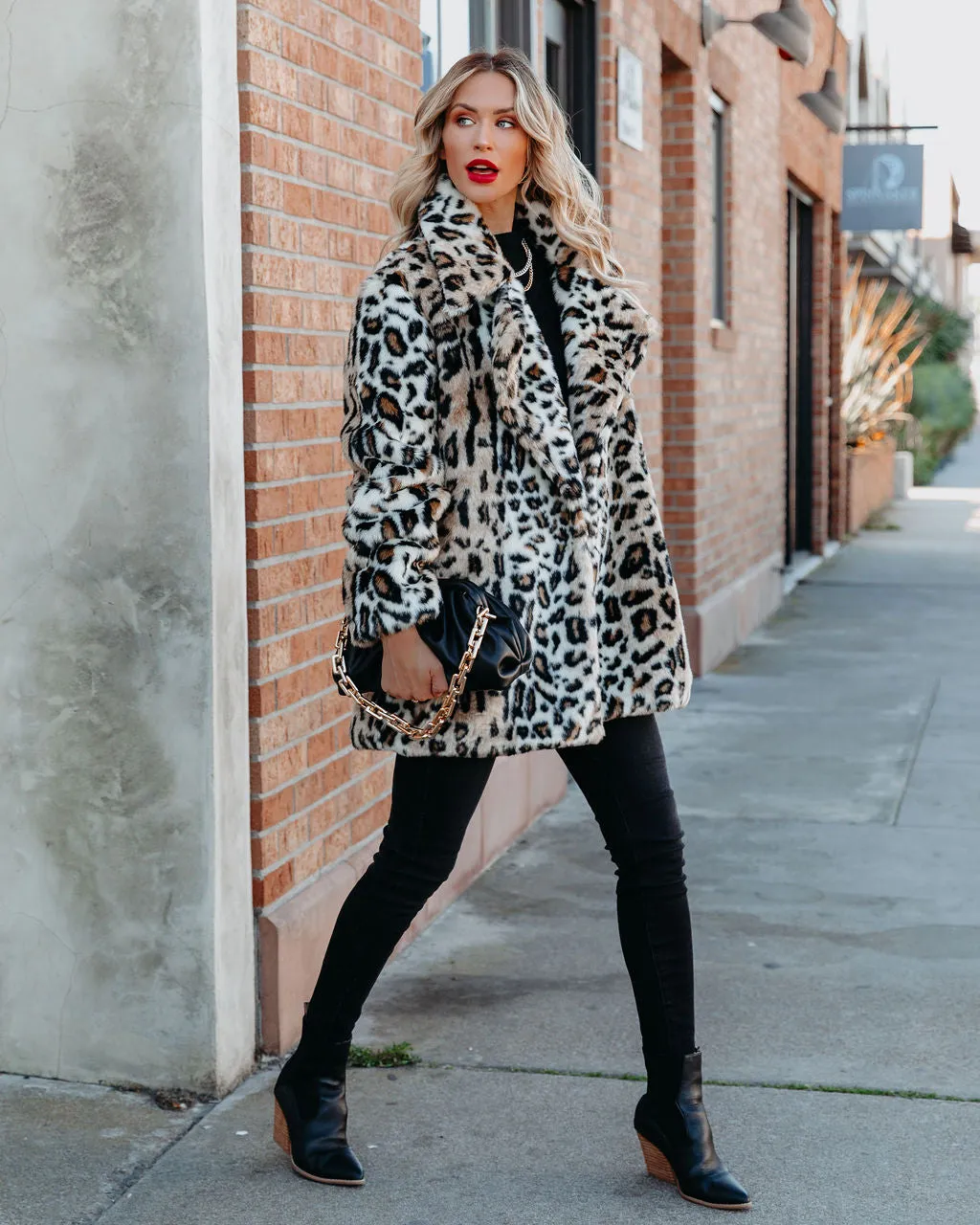 TastyHottie - Ladies Night Pocketed Faux Fur Coat