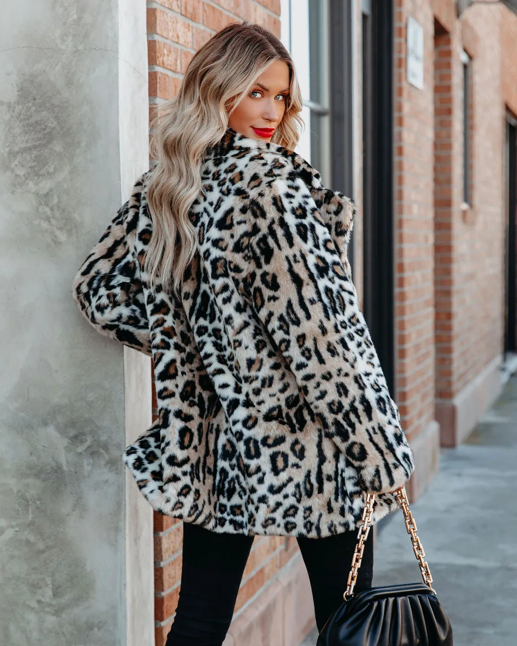 TastyHottie - Ladies Night Pocketed Faux Fur Coat
