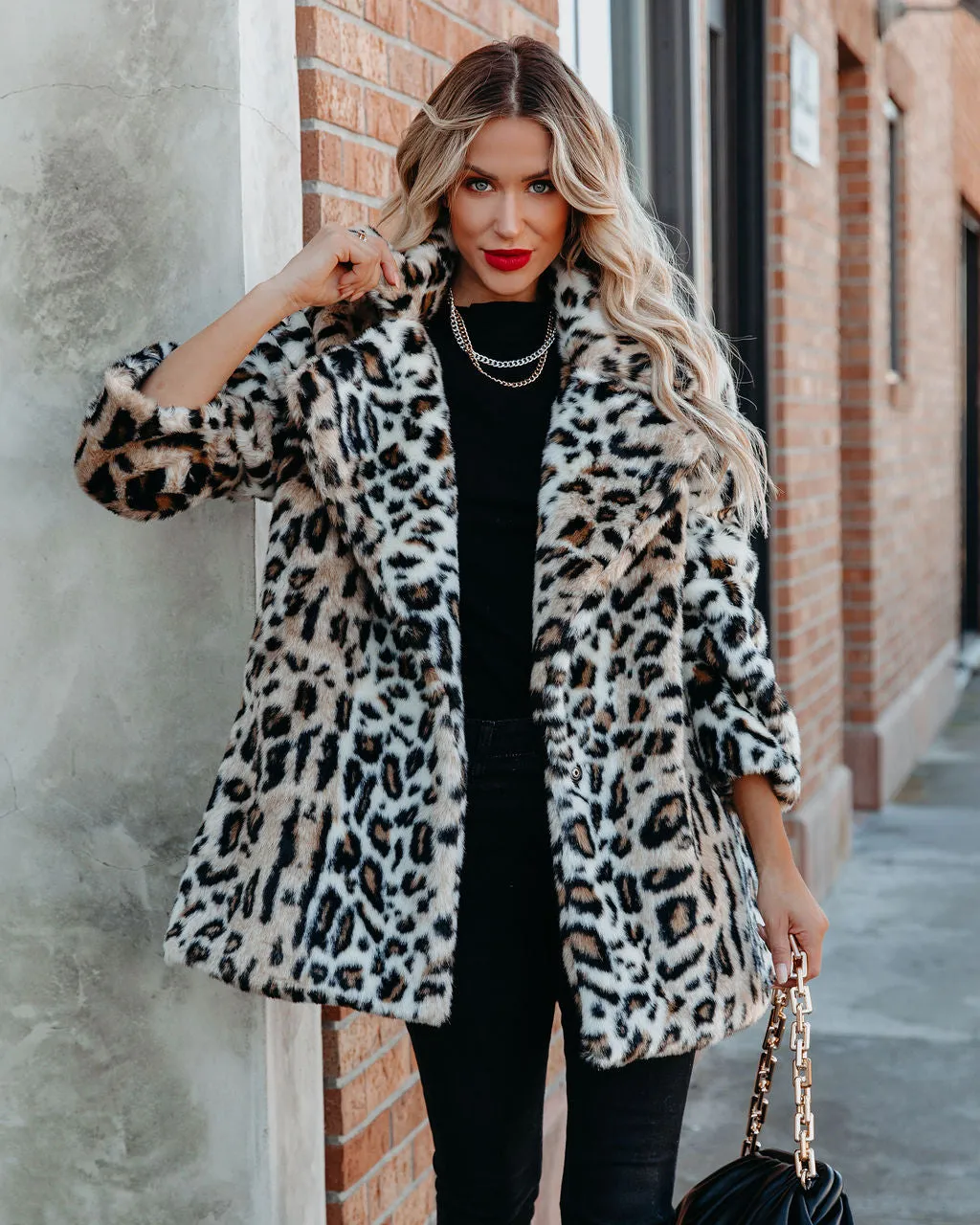 TastyHottie - Ladies Night Pocketed Faux Fur Coat