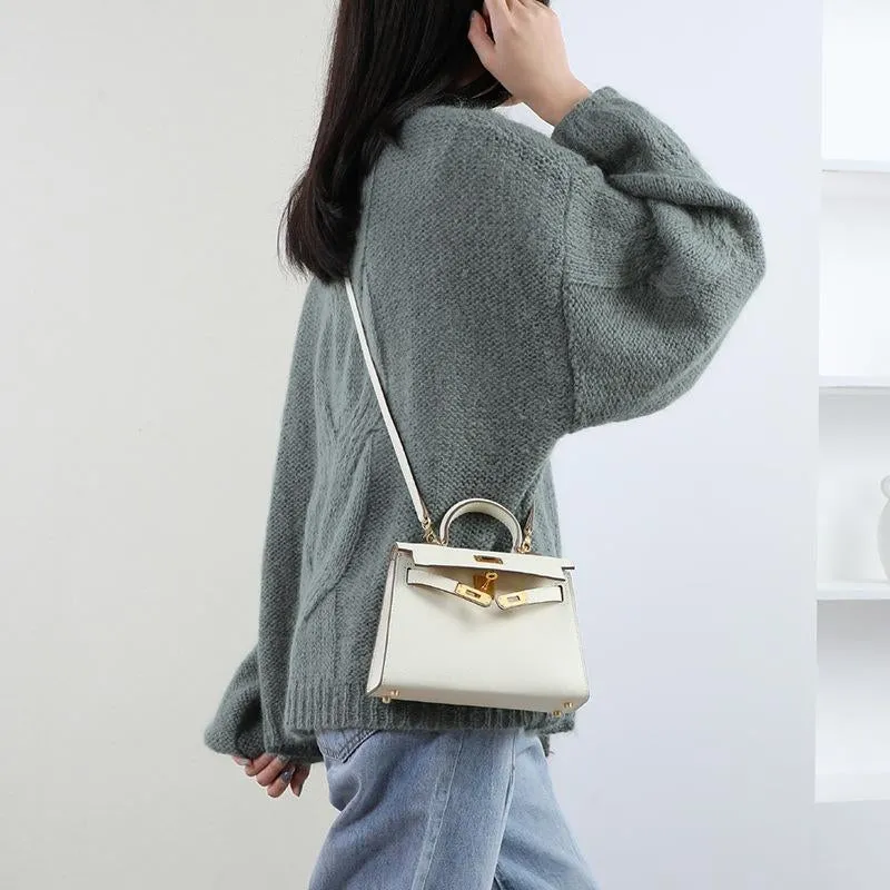 The Candace | Luxury White Leather Handbag – Elegant & Timeless