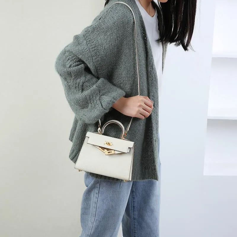The Candace | Luxury White Leather Handbag – Elegant & Timeless
