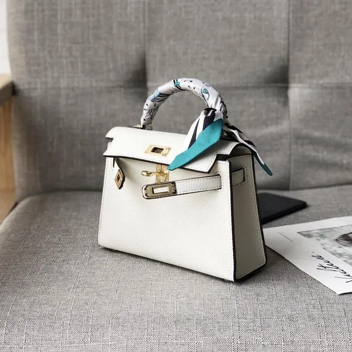 The Candace | Luxury White Leather Handbag – Elegant & Timeless