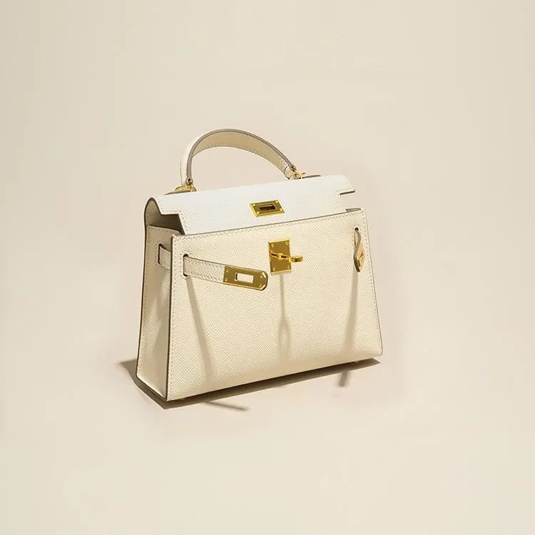 The Candace | Luxury White Leather Handbag – Elegant & Timeless