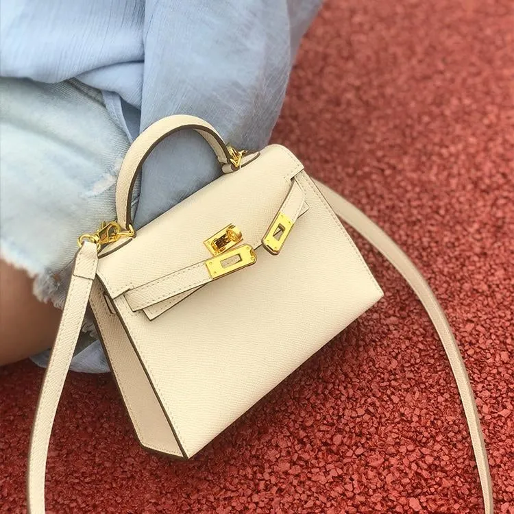 The Candace | Luxury White Leather Handbag – Elegant & Timeless