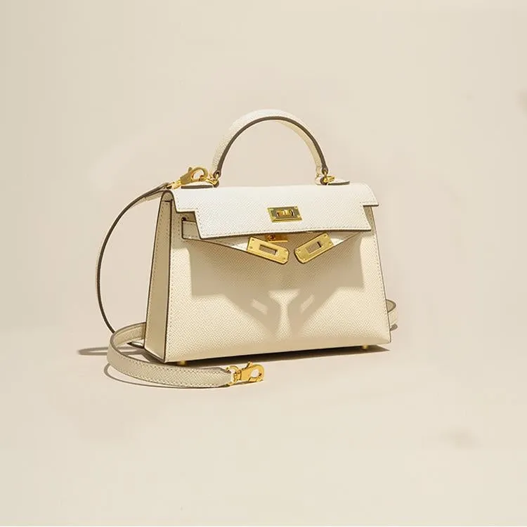 The Candace | Luxury White Leather Handbag – Elegant & Timeless