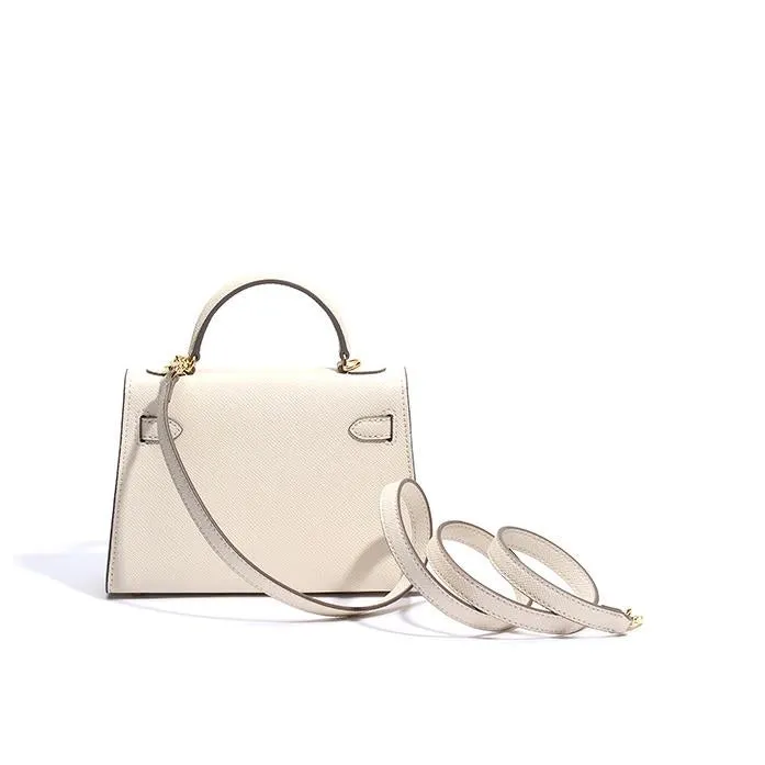 The Candace | Luxury White Leather Handbag – Elegant & Timeless
