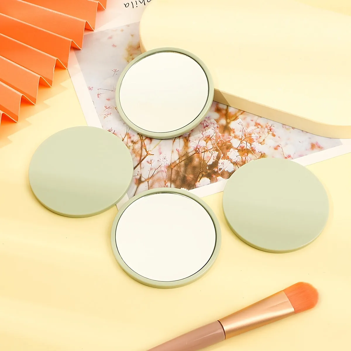Travelfriendly Small Round Mirror for Makeup onthego