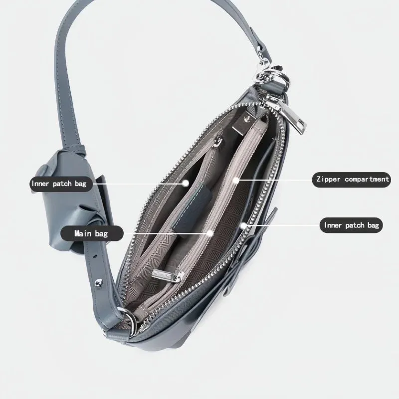 Trend4us Chic Buckle Accent Crossbody Bag