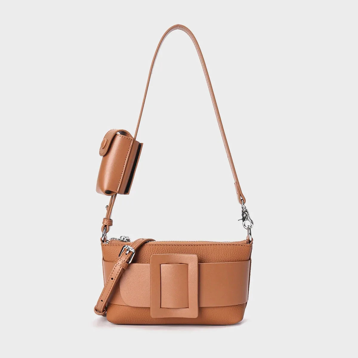 Trend4us Chic Buckle Accent Crossbody Bag