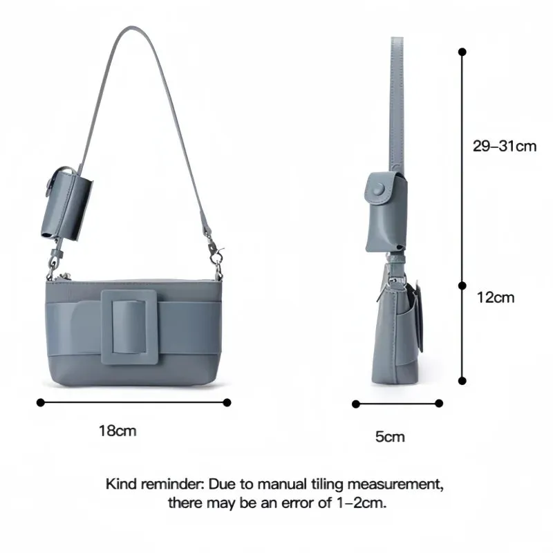 Trend4us Chic Buckle Accent Crossbody Bag