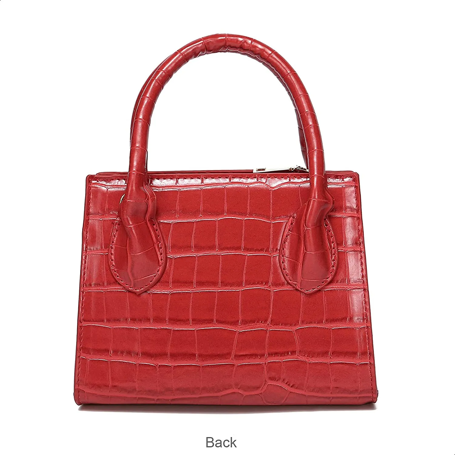 Trendy Red Mini Purse Crocodile Pattern Handbag