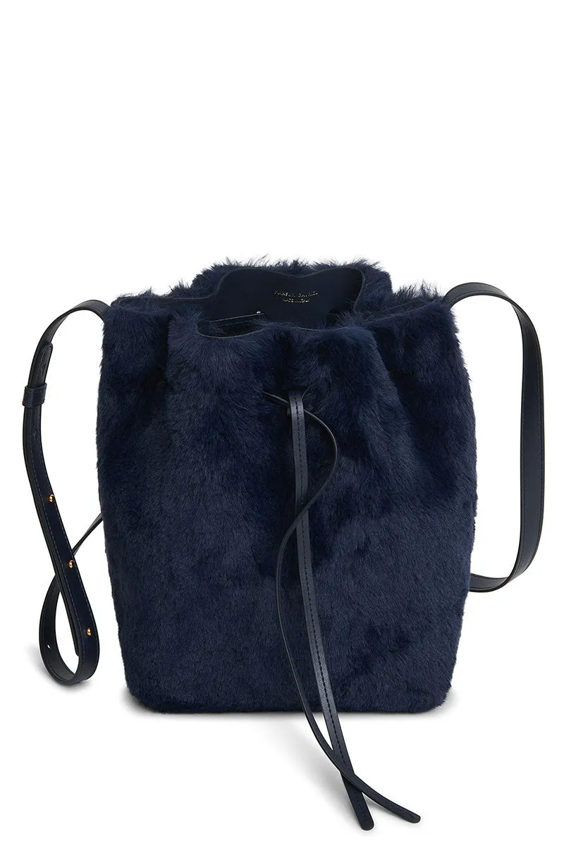 Vegan Fur Mini Bucket Bag