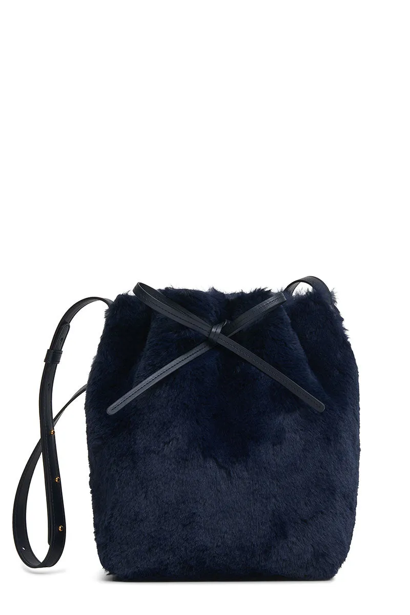 Vegan Fur Mini Bucket Bag