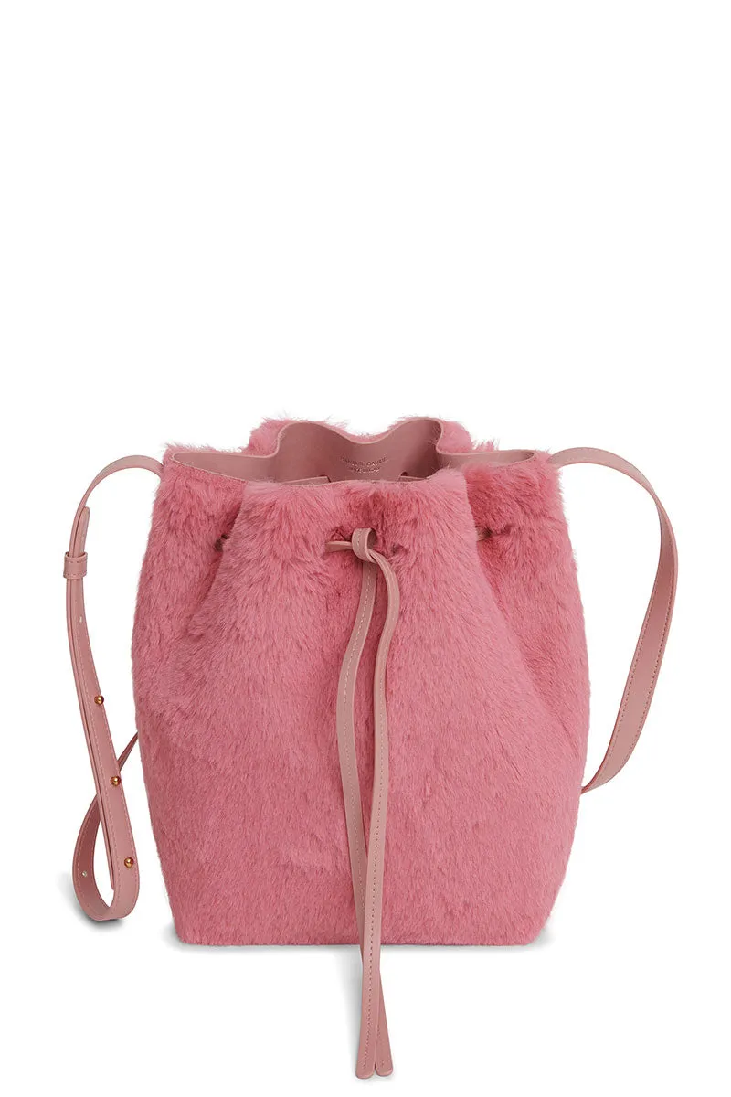 Vegan Fur Mini Bucket Bag