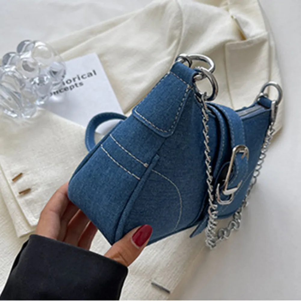 Vintage Denim Shoulder Bag