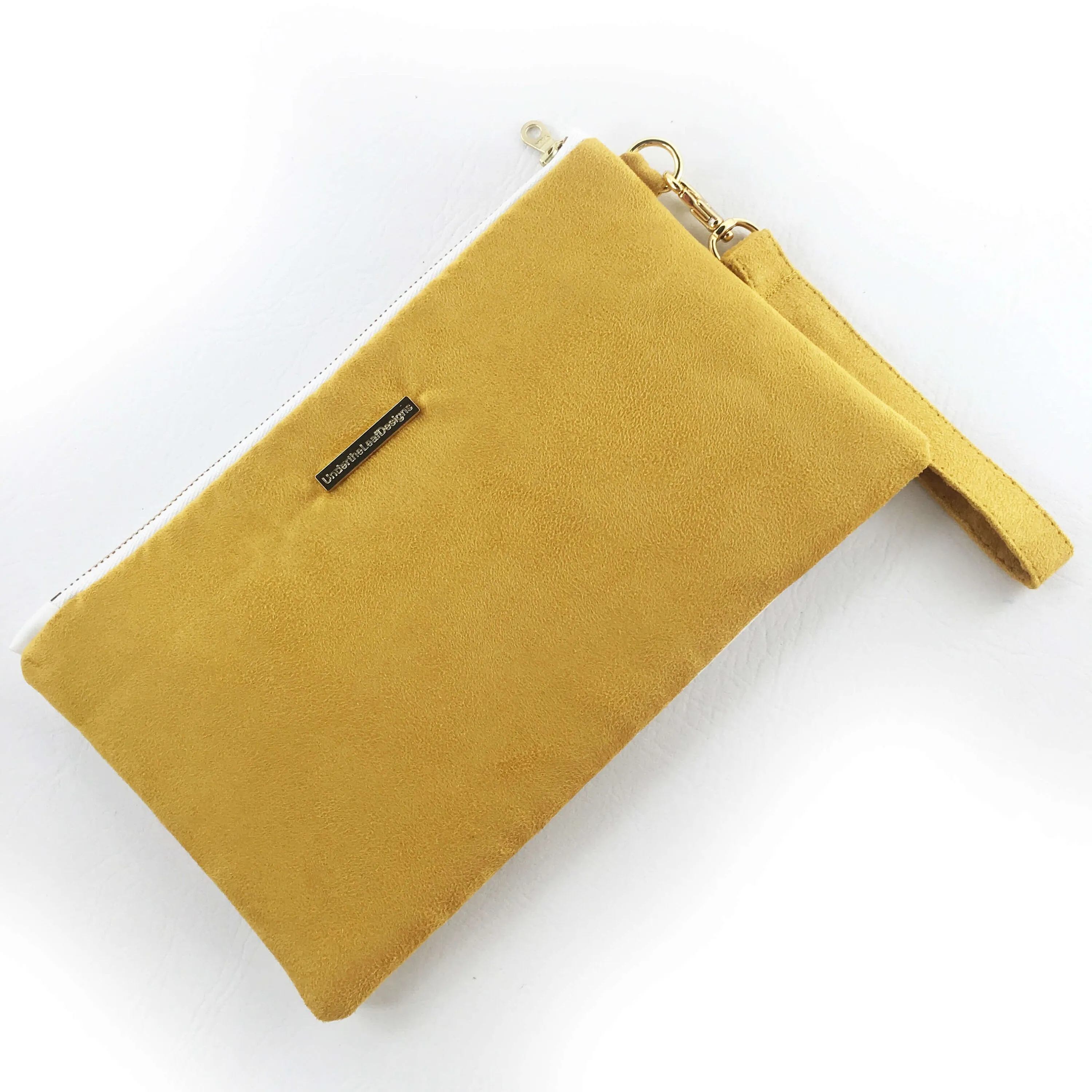 Wild Yellow Rose Vegan Leather Wristlet,Clutch,Ladies handbag, Botanical handbag,Flower handbag,hand painted handbag, Floral bag,madeinUSA