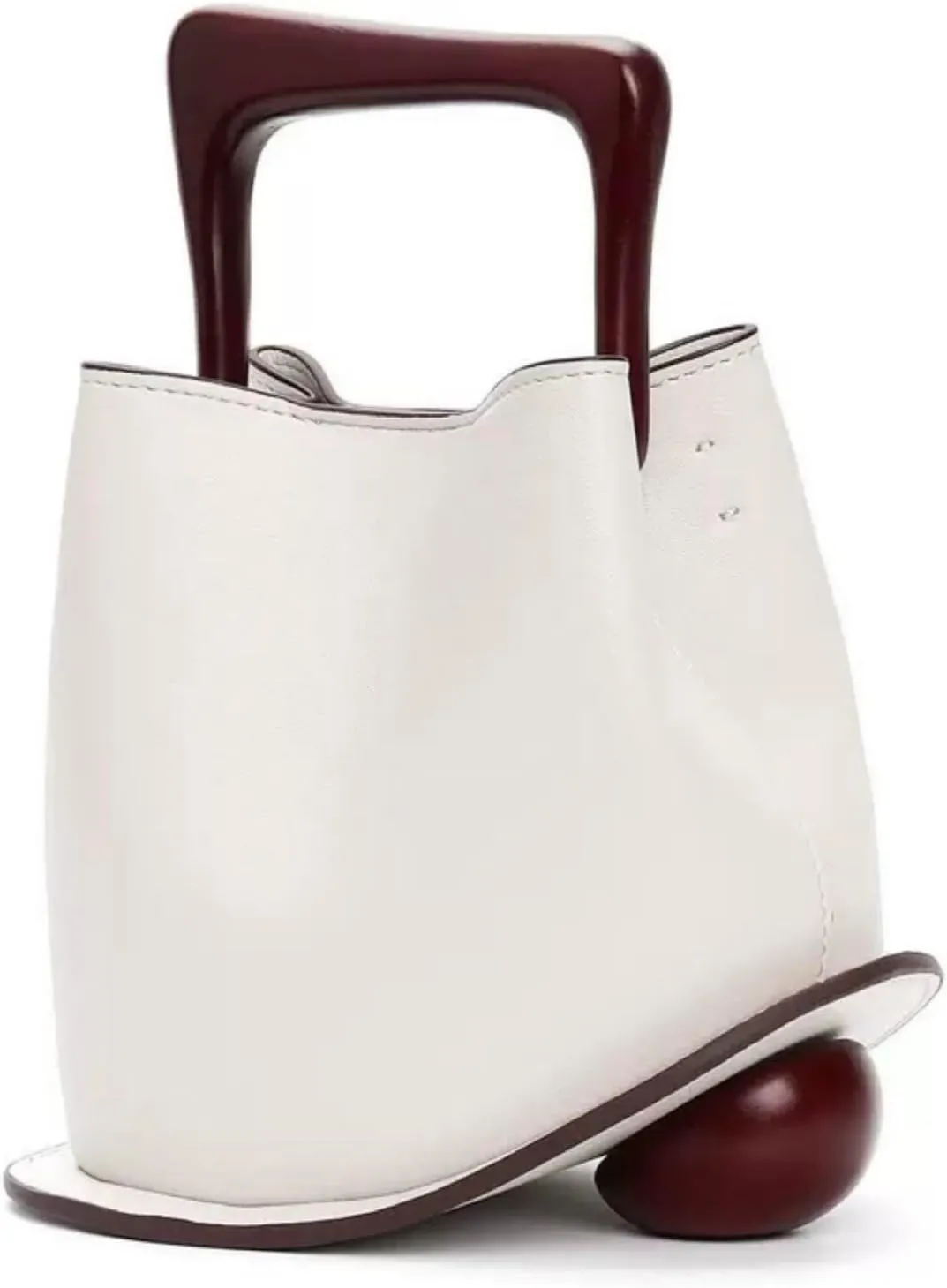 Women's Genuine Leather Personalized Bucket Handbag Bag, Homeless Retro Single-shoulder Crossbody Bag, Classic Chinese Style