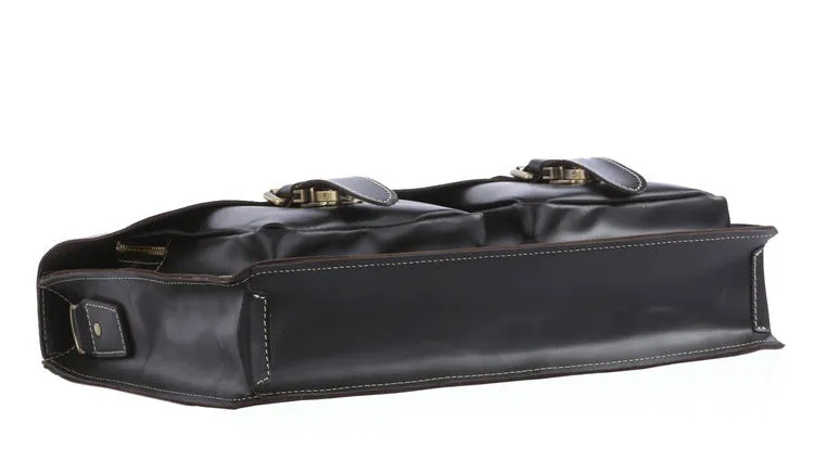 YAAGLE Multi-pockets Crazy Horse Leather Briefcase Handbag for Men YG7105