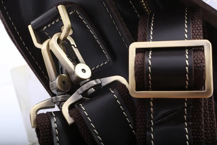 YAAGLE Multi-pockets Crazy Horse Leather Briefcase Handbag for Men YG7105