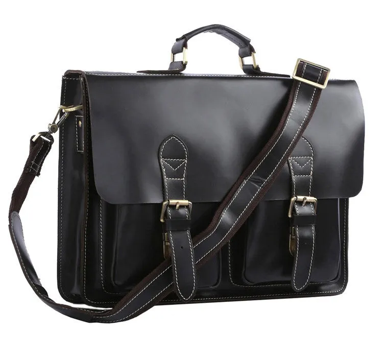 YAAGLE Multi-pockets Crazy Horse Leather Briefcase Handbag for Men YG7105