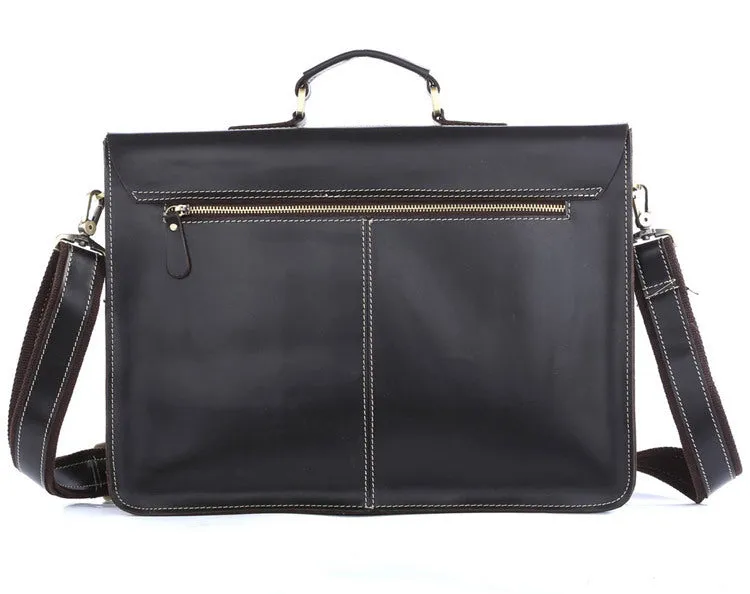 YAAGLE Multi-pockets Crazy Horse Leather Briefcase Handbag for Men YG7105